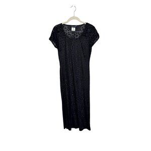 Vintage‎ esprit de corp sheer polka dot maxi dress size S whimsy goth prom